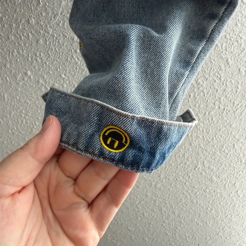 Denim Jacket with Smiley Patches - Picture 11 of 13